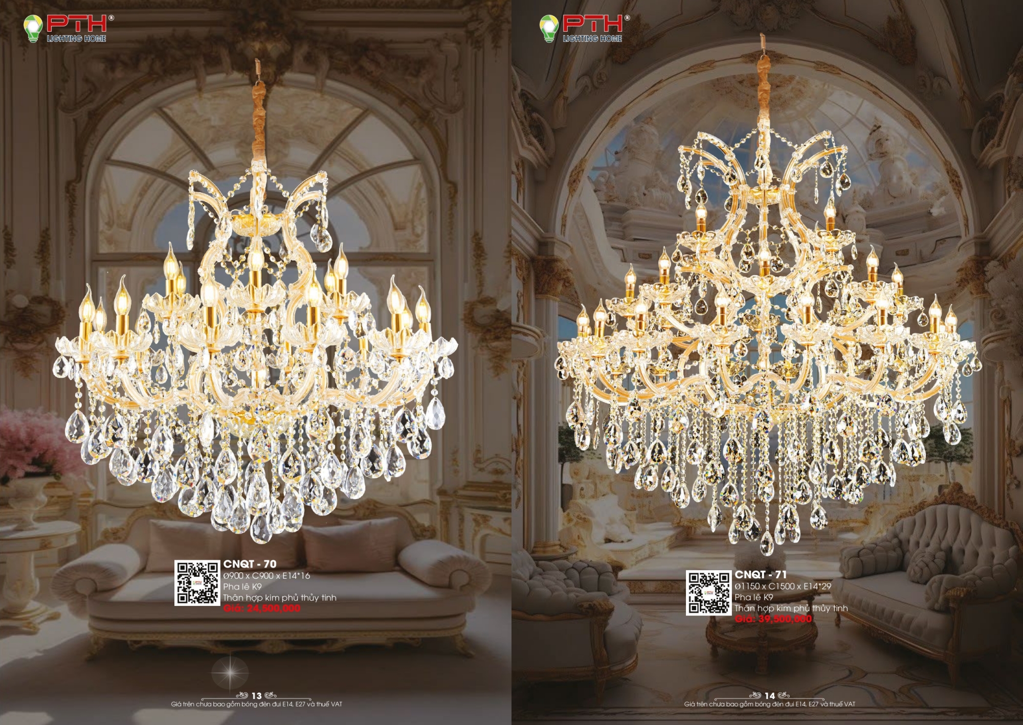 Bảng giá đèn trang trí PTH Lighting Home 2026